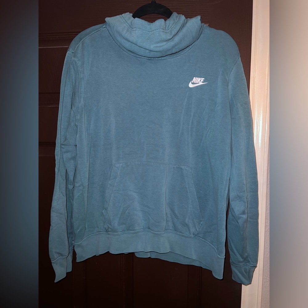 Nike Blue Cowl Neck Sweater with Turtleneck Style